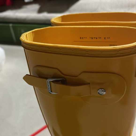 Hunter original kids gloss yellow boots - Picture 3 of 11